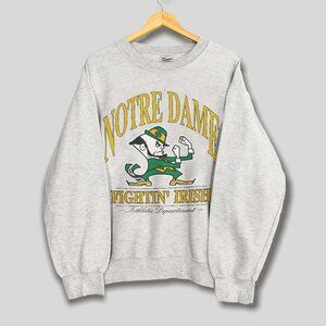 Vintage 90s University of Notre Dame Fighting Irish Sweatshirt, Notre Dame Shirt